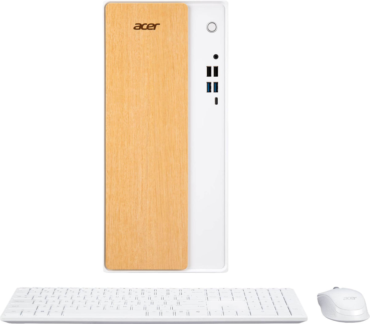 Acer - Aspire TC AI Tower Desktop - AMD Ryzen AI 5 330 2025 - 16GB DDR5 Memory – 1TB Storage - Copilot+ PC - White