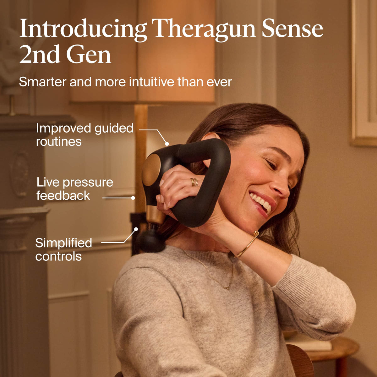 Therabody - Theragun Sense (2nd Generation) - Relaxing Massage With On-Screen Guided Routines For Stress Relief - Black