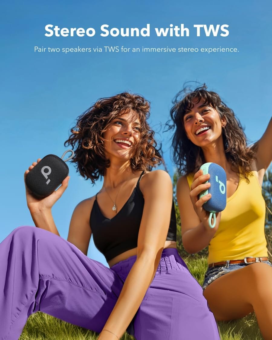 Soundcore - by Anker Select 4 Go IP67 Waterproof-Dustproof Floatable Ultra-Portable Bluetooth Speaker with 20H Playtime - Black