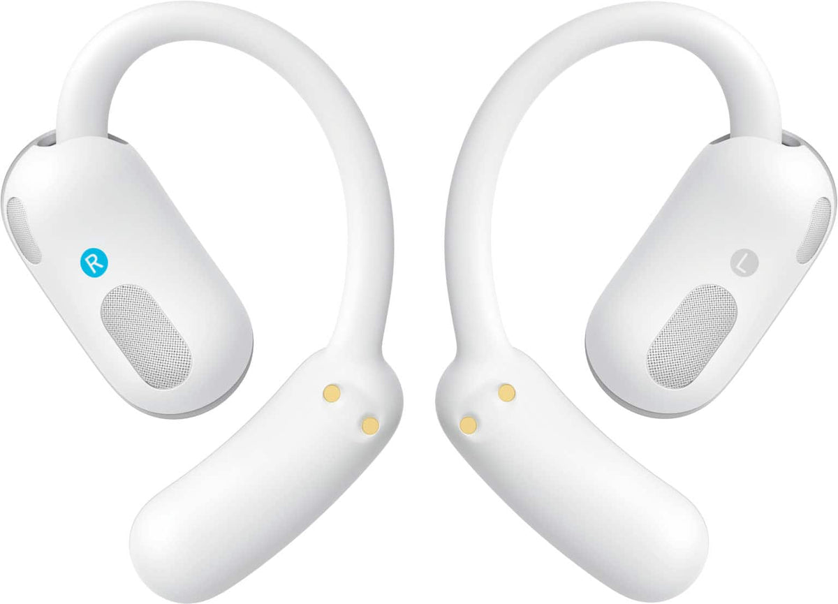 Soundcore - by Anker AeroFit 2 A.I. Assistant Open-Ear Bluetooth Headphones with Real-Time Translation and Adjustable Ear Hooks - Pearl White