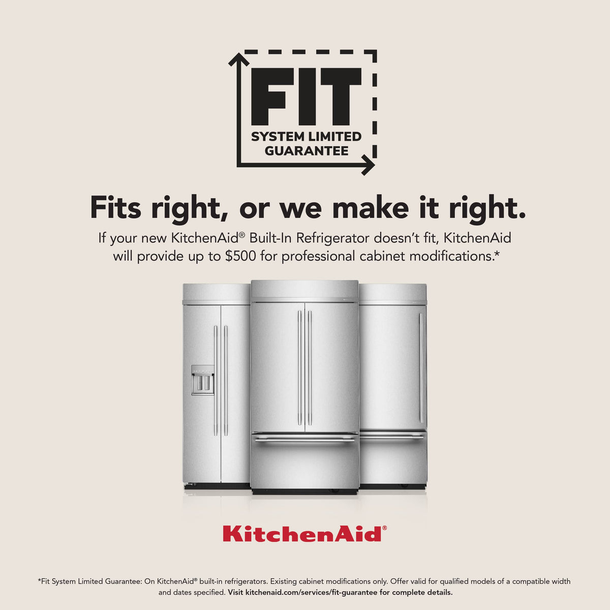 KitchenAid - 42" wide 24.2 cu. ft. Built-In Panel-Ready (not included) French Door Bottom Mount Refrigerator with Platinum Interior - Custom Panel Ready