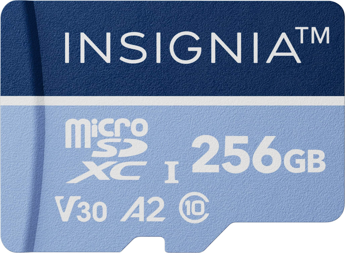 Insignia™ - 256GB microSDXC UHS-I Memory Card, Read Speed Up to 200MB/s