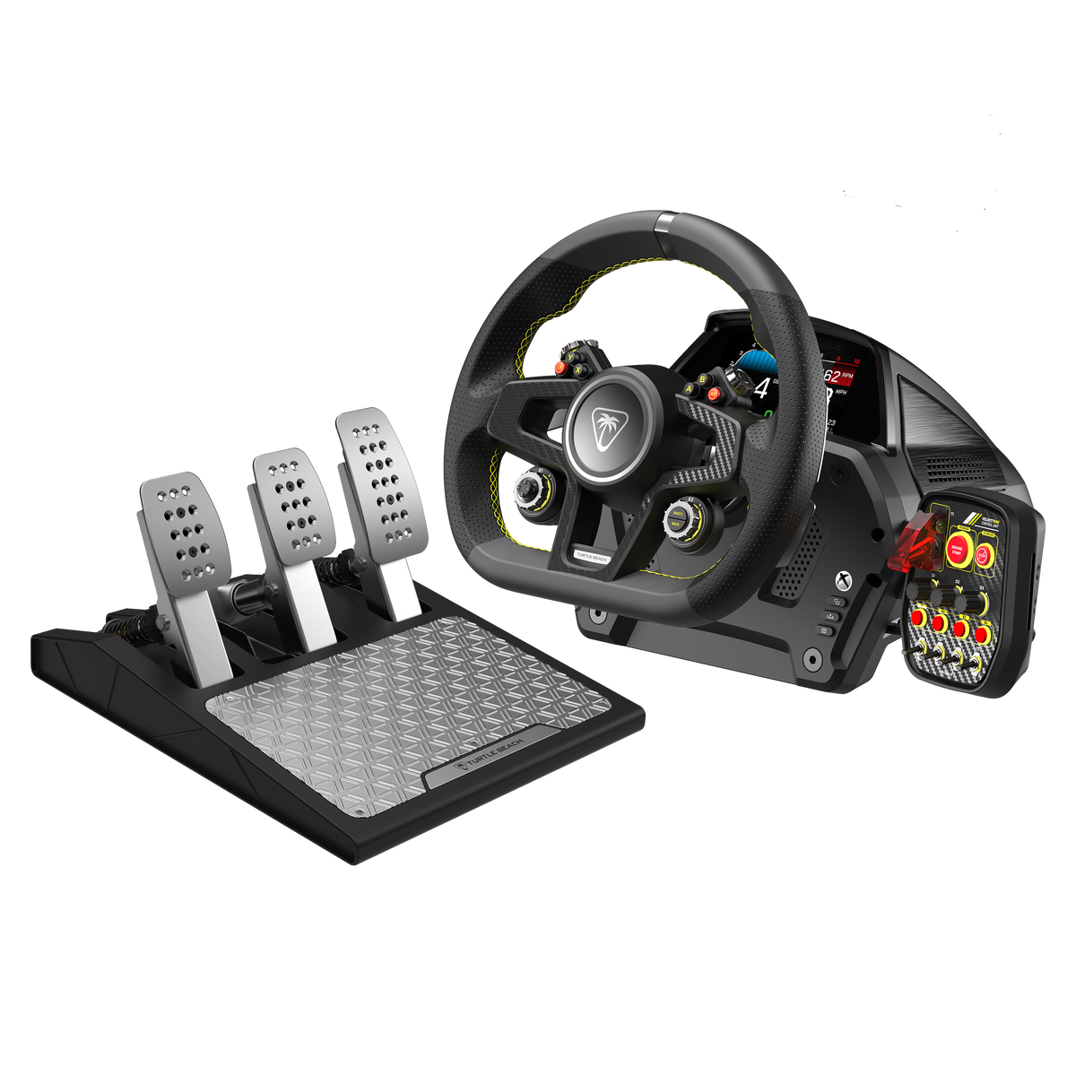 Turtle Beach - VelocityOne Race Wheel & Pedal System for Xbox Series X|S, Windows PCs – Force Feedback, & Three Pedals - Black
