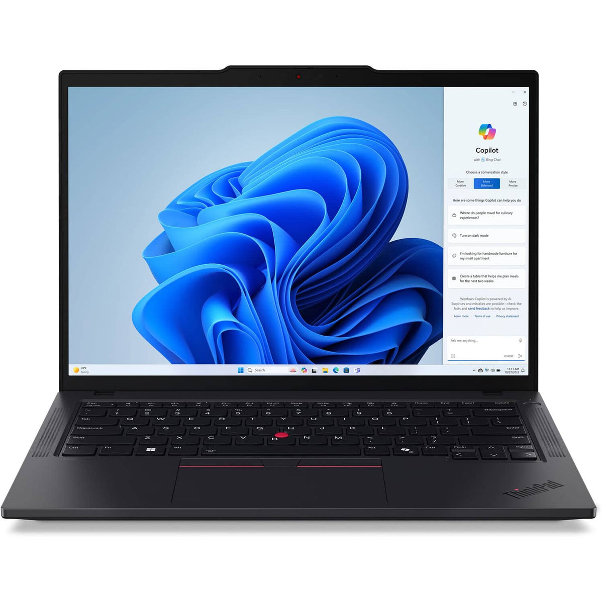 Lenovo - ThinkPad T14 Gen 5 14" Touch - Screen Laptop - AMD Ryzen 7 PRO 8840U with 32GB Memory - 1TB SSD - Black