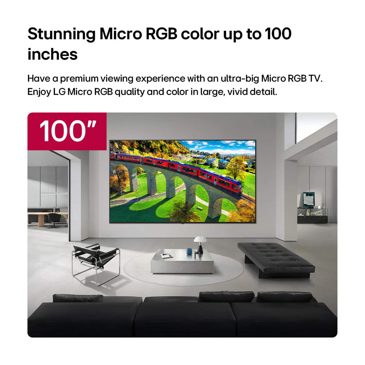 LG - 100" Class MRGB95 Micro RGB evo AI 4K Smart webOS TV with Triple 100% Color Coverage Certified (2026)