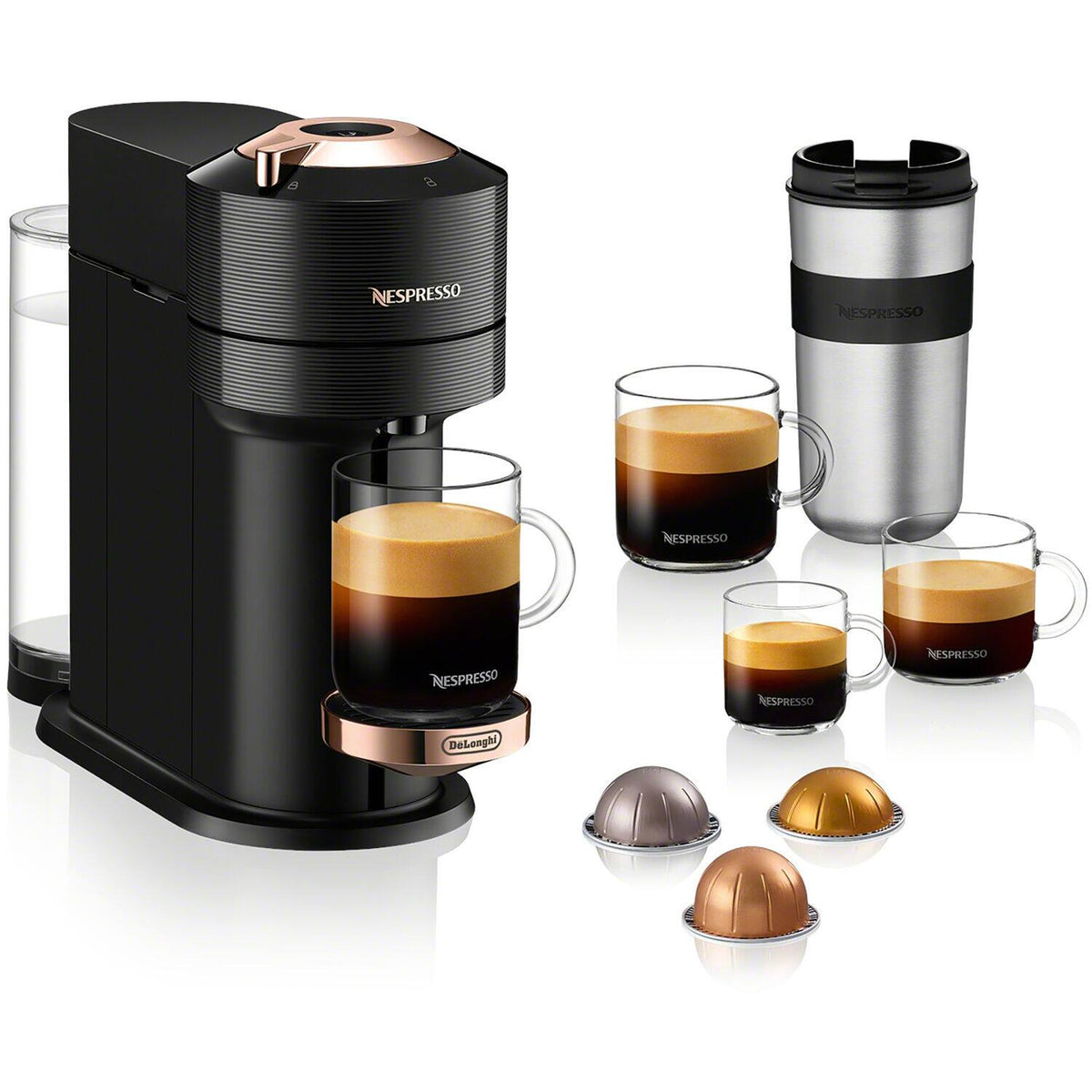 Nespresso - Vertuo Next Premium Coffee and Espresso Maker - Black Rose Gold