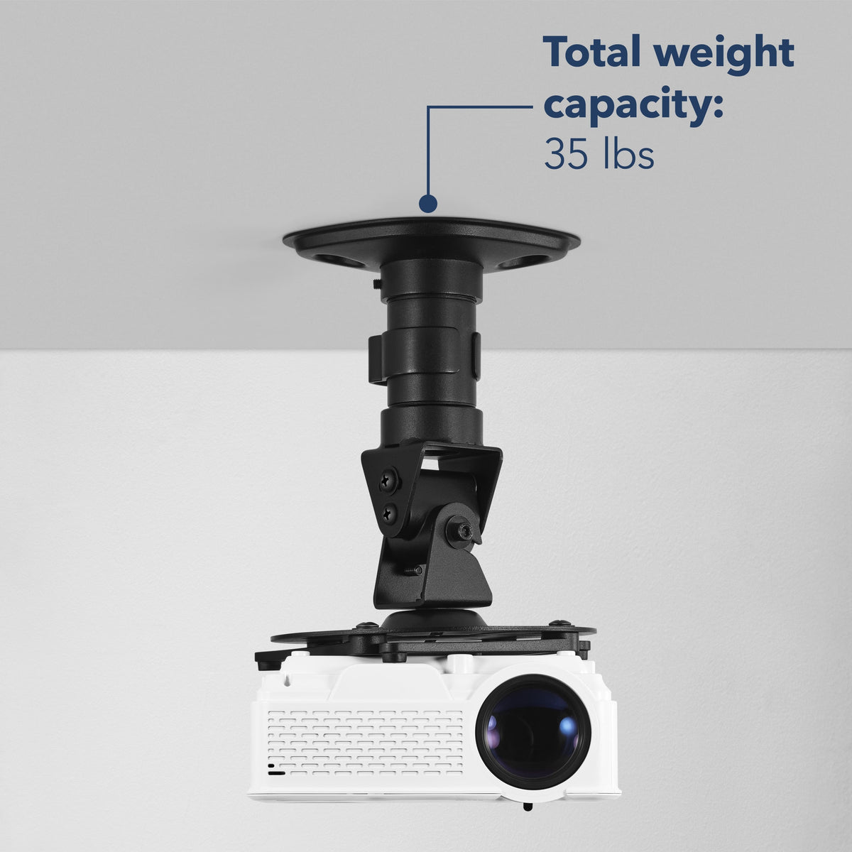 Insignia™ - Universal Projector Ceiling Mount - Black