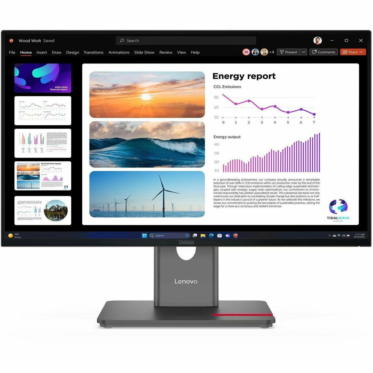 Lenovo - ThinkVision P24Q-40 24" Class WQHD LED Monitor - 16:9 - Raven 23.8" Viewable - In-plane Switching (IPS) - Black