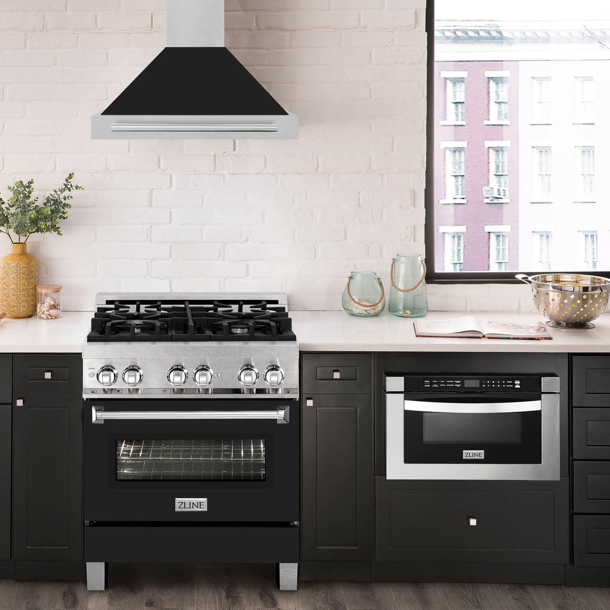 ZLINE - 30 inches - Externally Vented - Wall Range Hood - Black Matte