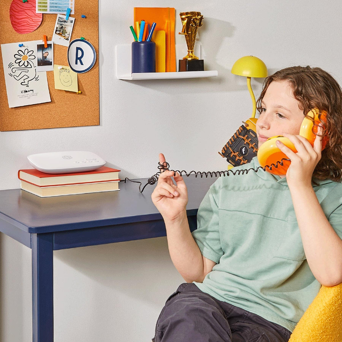 MyPhone by Ooma with Hamburger Phone - Brown