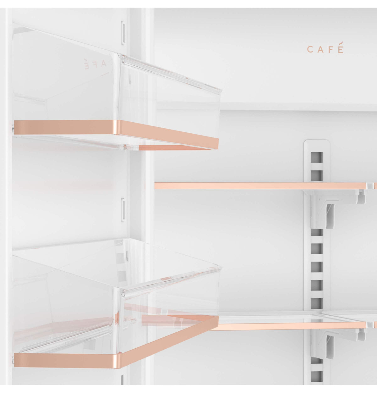 Café - 36 in. Wide 20.1 Cu. Ft. Smart Integrated Bottom-Freezer Built-In Counter-Depth Refrigerator - Left Swing - Custom Panel Ready