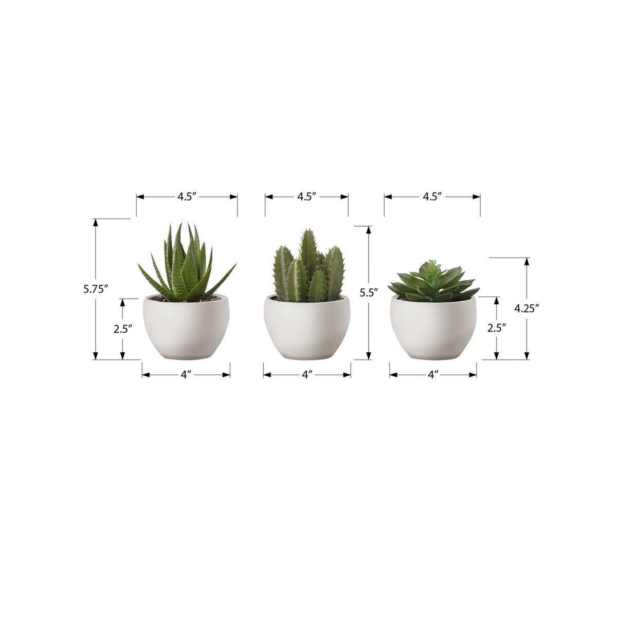 Plantas Suculentas Artificiales (Juego de 3)