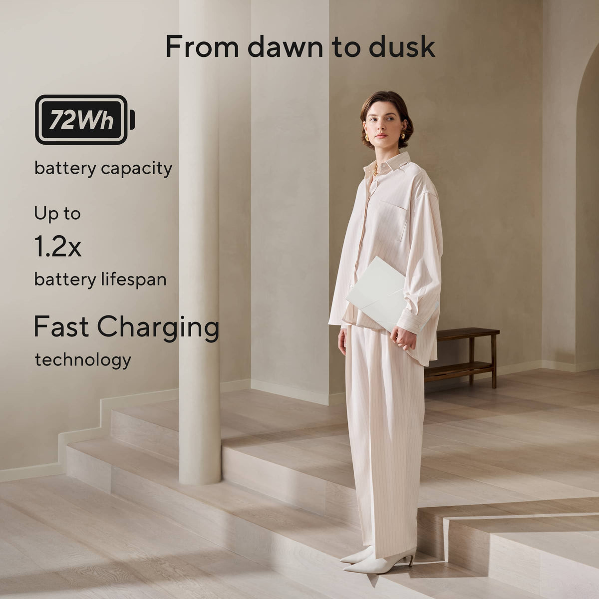 ASUS - Zenbook S14 14" OLED Touch Screen Laptop - Intel Core Ultra 7 258V - 32GB RAM - 1TB SSD - Copilot+ PC - Scandinavian White