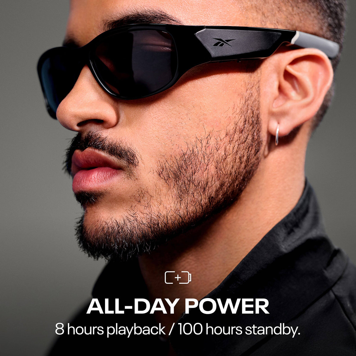 Reebok Nitrous Smart Eyewear Powered by Lucyd - Black