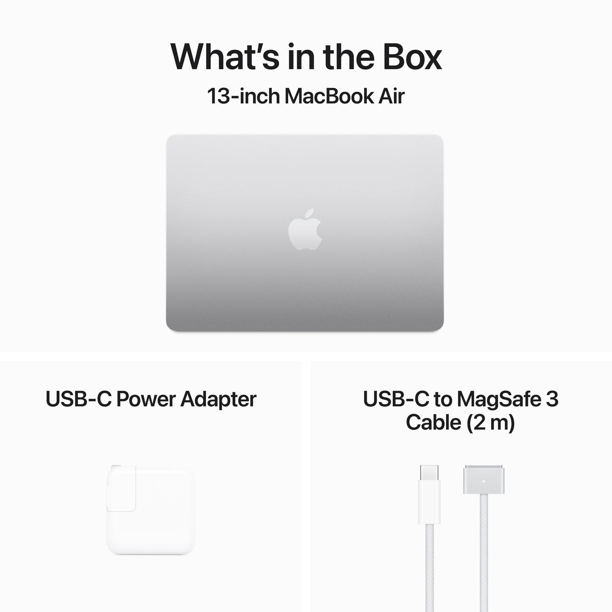 Apple - Geek Squad Certified Refurbished MacBook Air 13-inch Apple M3 chip Built for Apple Intelligence- 16GB Memory - 256GB SSD - Silver