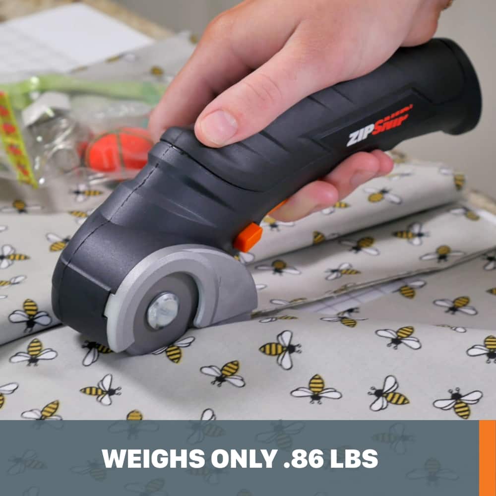 WORX - 4V ZipSnip Electric Rechargeable Cordless Electric Scissors, Fabric Scissors, Rotary Cutter with self sharpening blade - Black