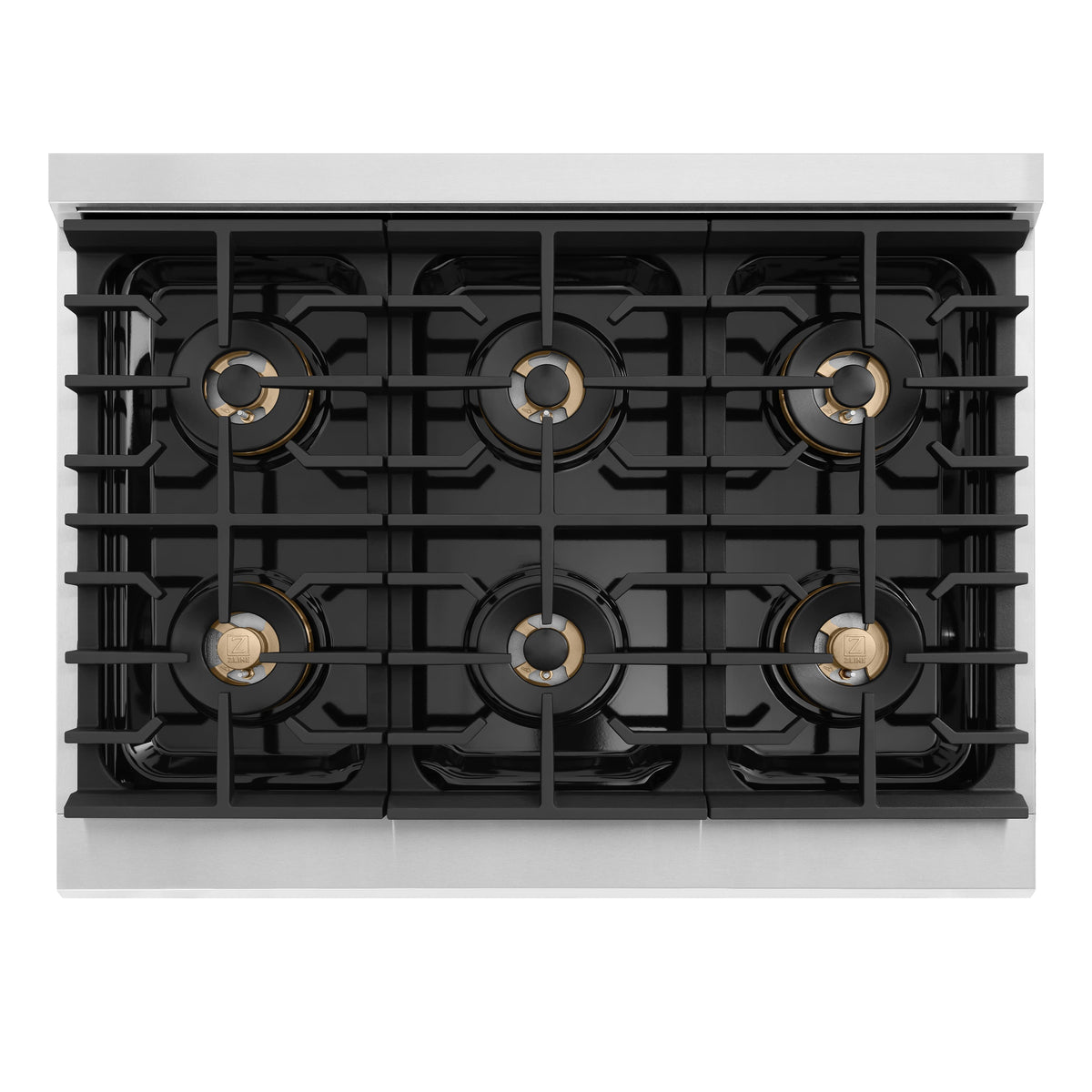 ZLINE - 36 in. 5.2 cu. ft. Marino Freestanding Dual Fuel Range with 6 DuoPro Burners and Convection Oven in Stainless Steel - Stainless Steel