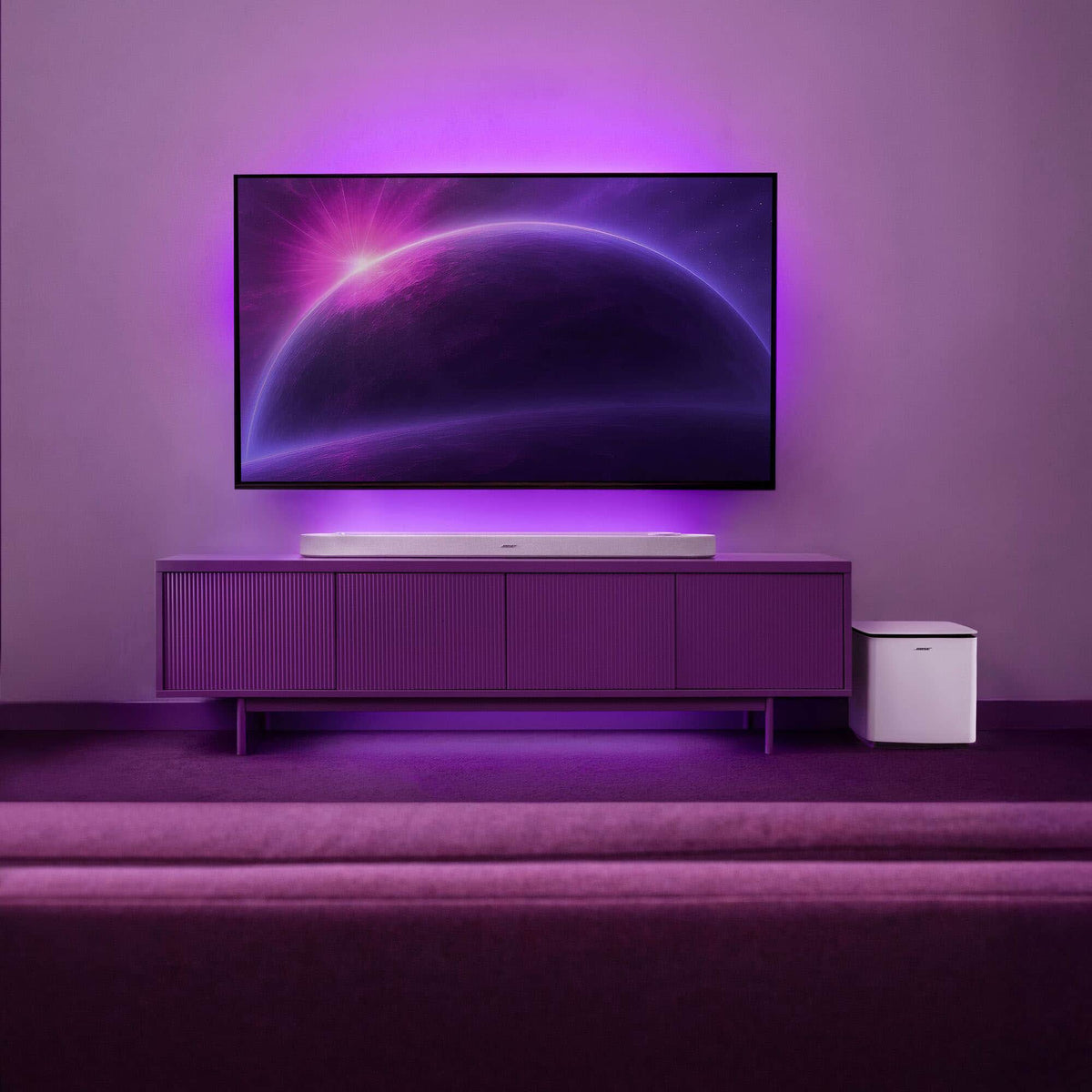 Bose - Lifestyle Ultra 5.1 Channel Wireless Soundbar with Dolby Atmos - White Smoke