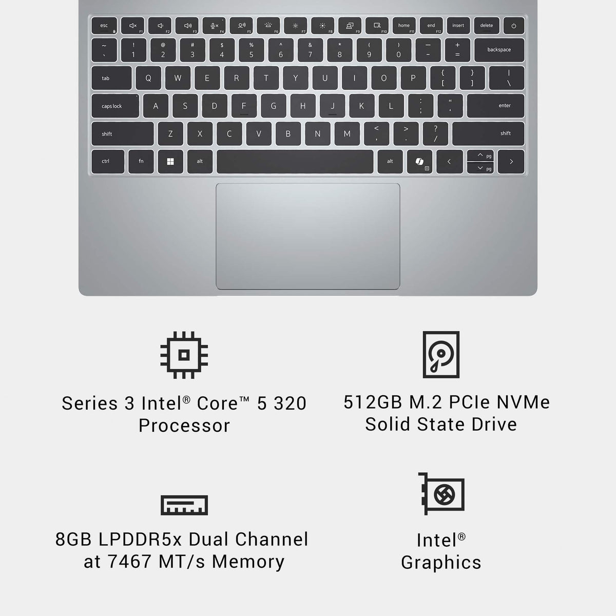 Dell - XPS 13.4" 3K Touchscreen Laptop - Intel Core 5 Series 3 320 2026 - 16GB Memory - 512GB Storage - Sky