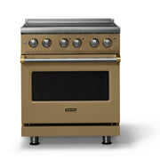 Viking - 30"W. Pro5S 4.7 Cu. Ft. Freestanding 4 Element Electric Convection Range - /Brushed Brass - Golden Hour