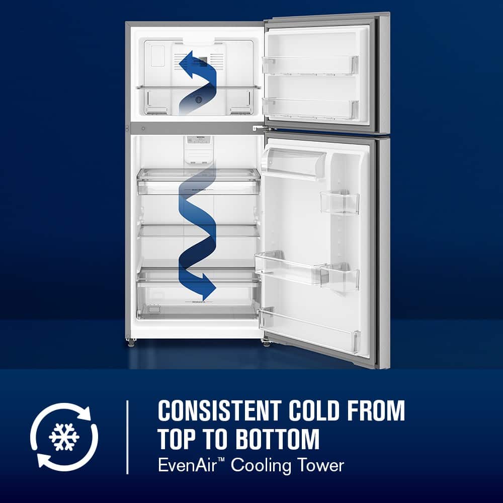 Maytag - 30 in. Wide 19 cu. ft. Top-Freezer Refrigerator with Garage Mode - Fingerprint-Resistant Stainless Finish