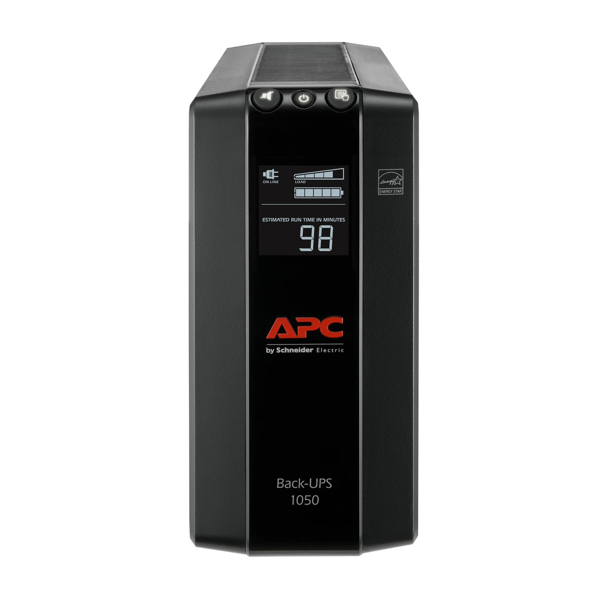 APC - UPS Battery Backup Pro, 1050VA/600W, Tower, 8 Outlets, LCD Display - Black