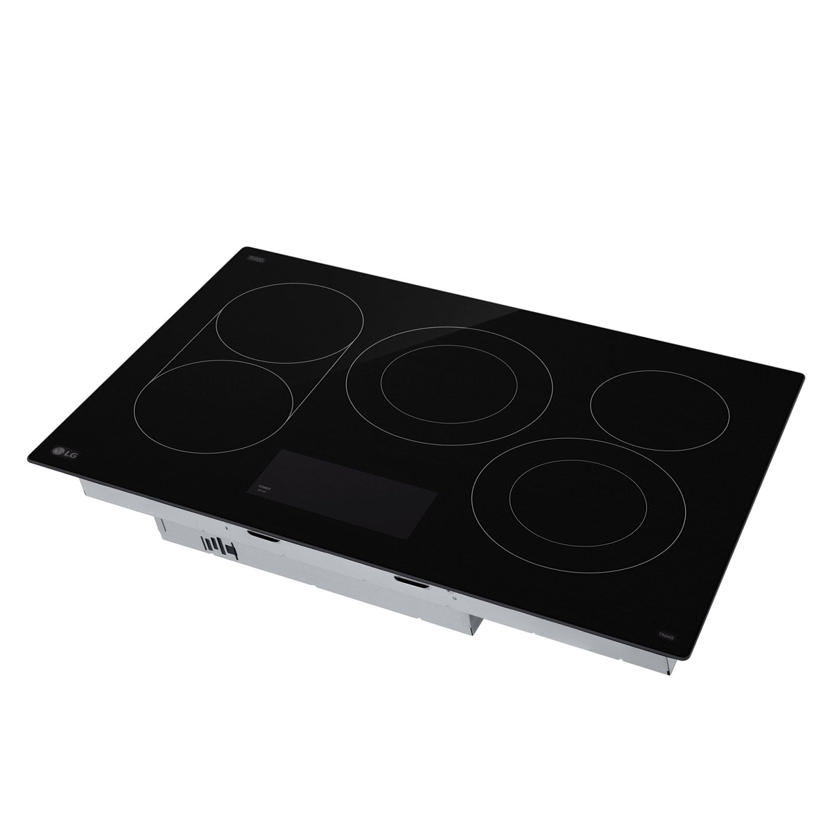 LG - 30-in Wide Built-In Electric Smart Cooktop with 5 Elements, Backlit SmoothTouch Glass Controls and 3.2kW Dual Element - Black