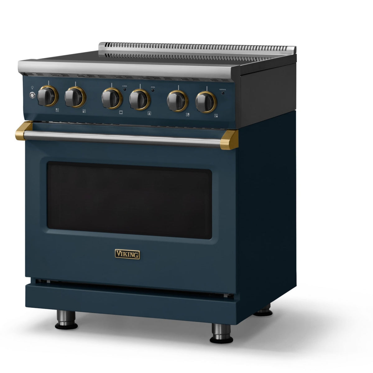 Viking - 30"W. Pro5S 4.7 Cu. Ft. Freestanding 4 Element Electric Convection Range - /Brushed Brass - Squall