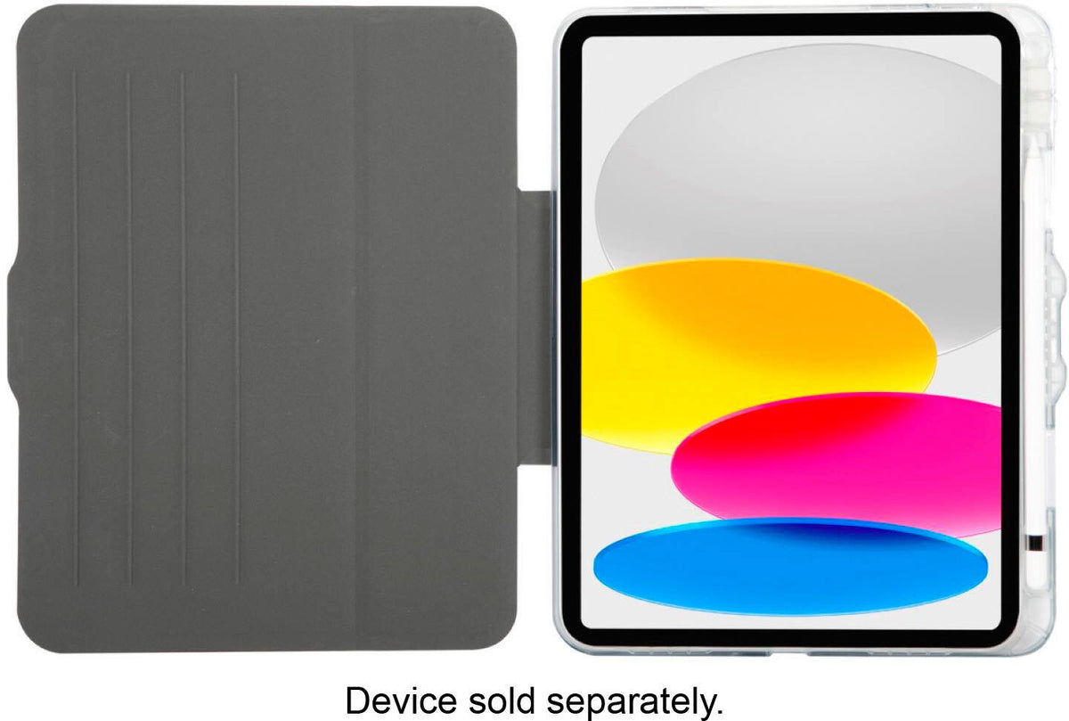 Targus - VersaVu Slim Clear Case for 10.9" iPad (A16) and iPad (10th gen.) - Clear/ Black
