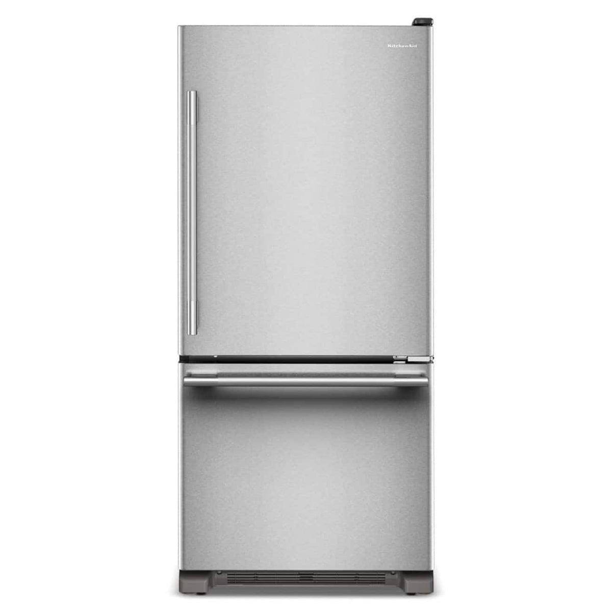 KitchenAid - 19 Cu. Ft. 30-Inch Standard-Depth Bottom Mount Refrigerator with Right Door Swing - Stainless Steel