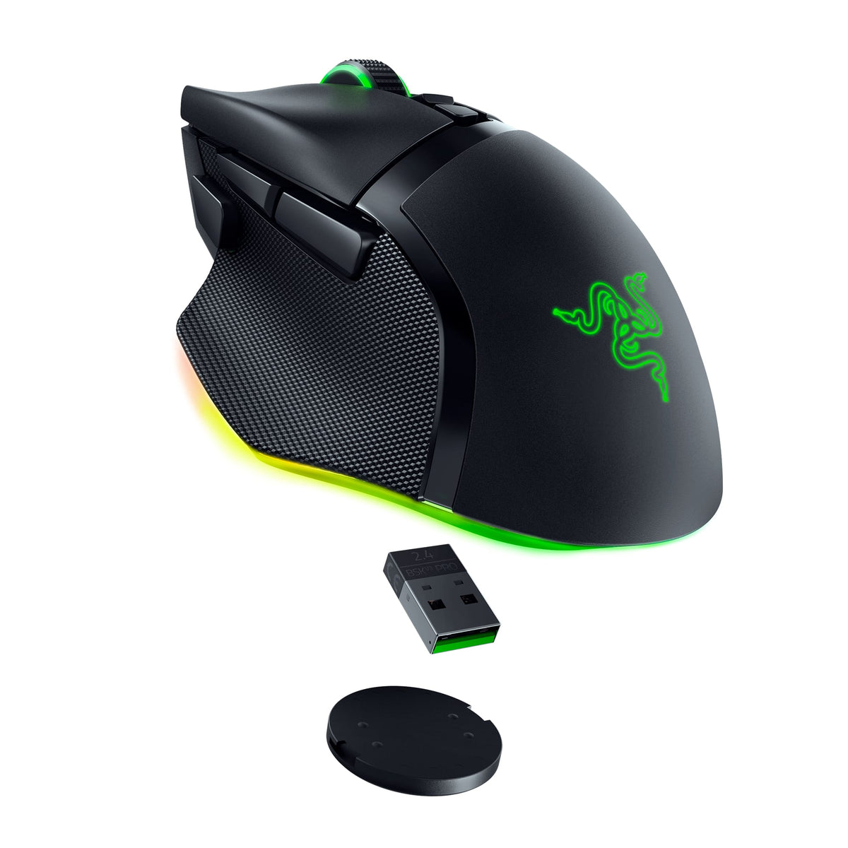 Razer - Basilisk V3 Pro Optical Gaming Mouse with HyperScroll Tilt Wheel - Wireless - Black