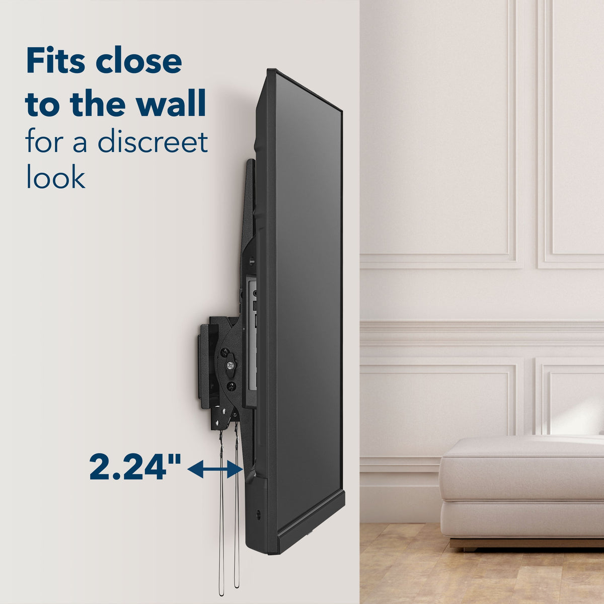 Insignia™ - Tilting TV Wall Mount for Most 19–55" TVs, Up to 65 lbs - Black