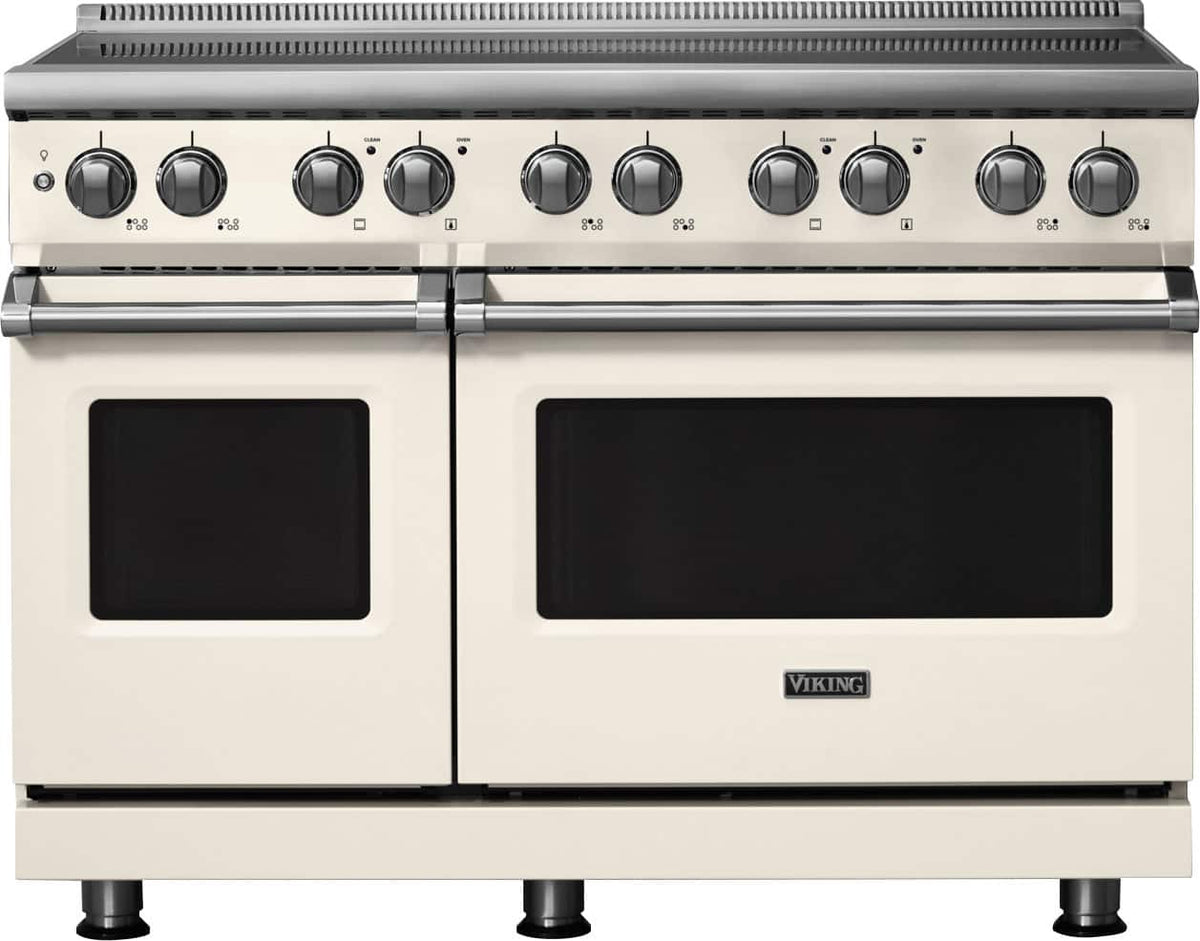 Viking - 48 in. Wide 6 Elements Pro 5 Series 7.3 Cu. Ft. Freestanding 6 Element Induction Convection Range - Pure White