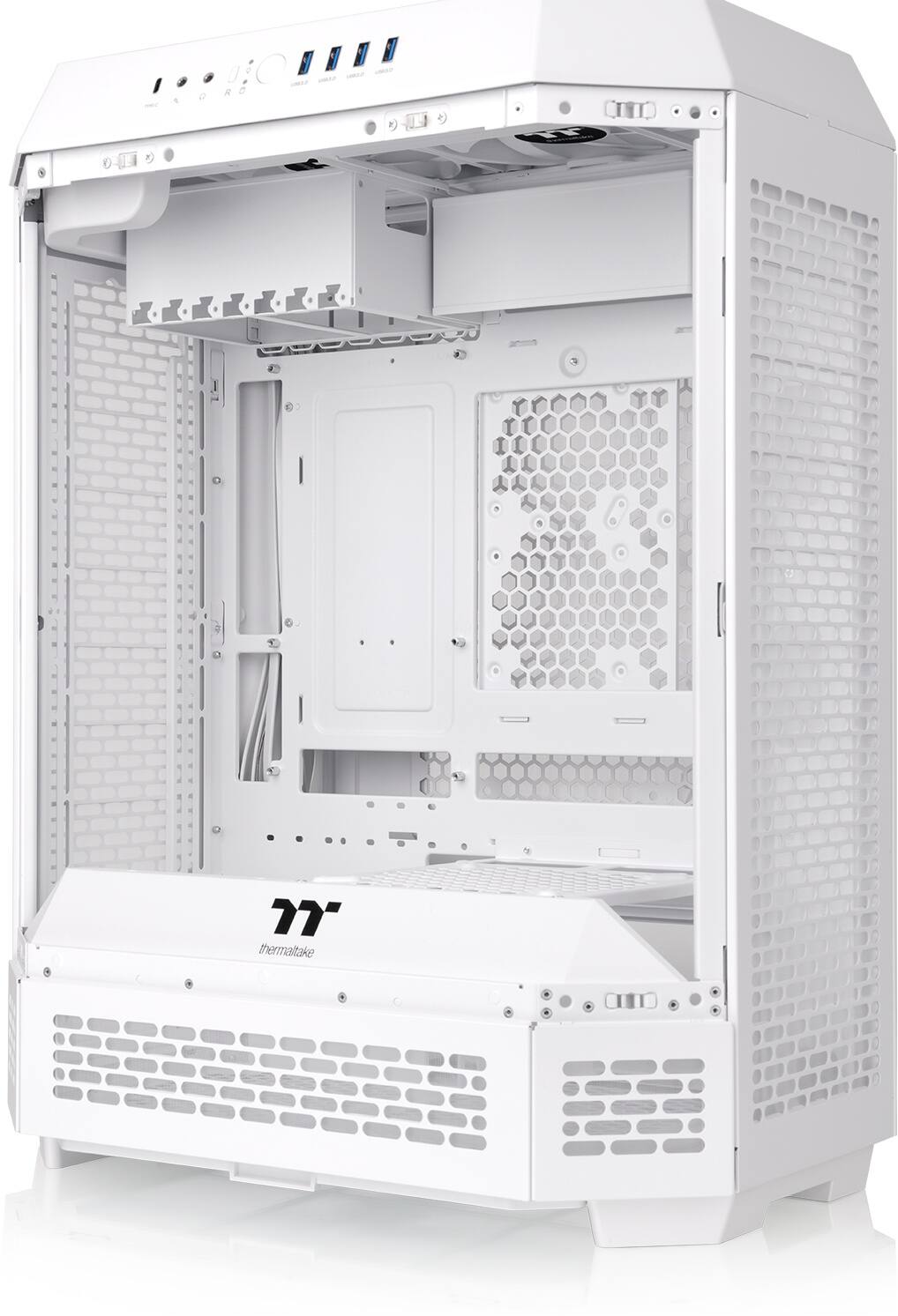 Thermaltake - Tower 600 Mid Tower ATX PC Case - Snow