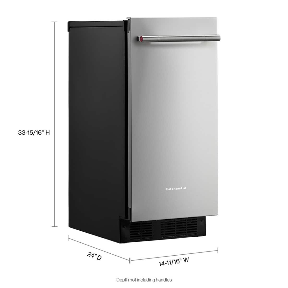 KitchenAid - 15" 25-Lb. Ice Maker - PrintShield Stainless Finish