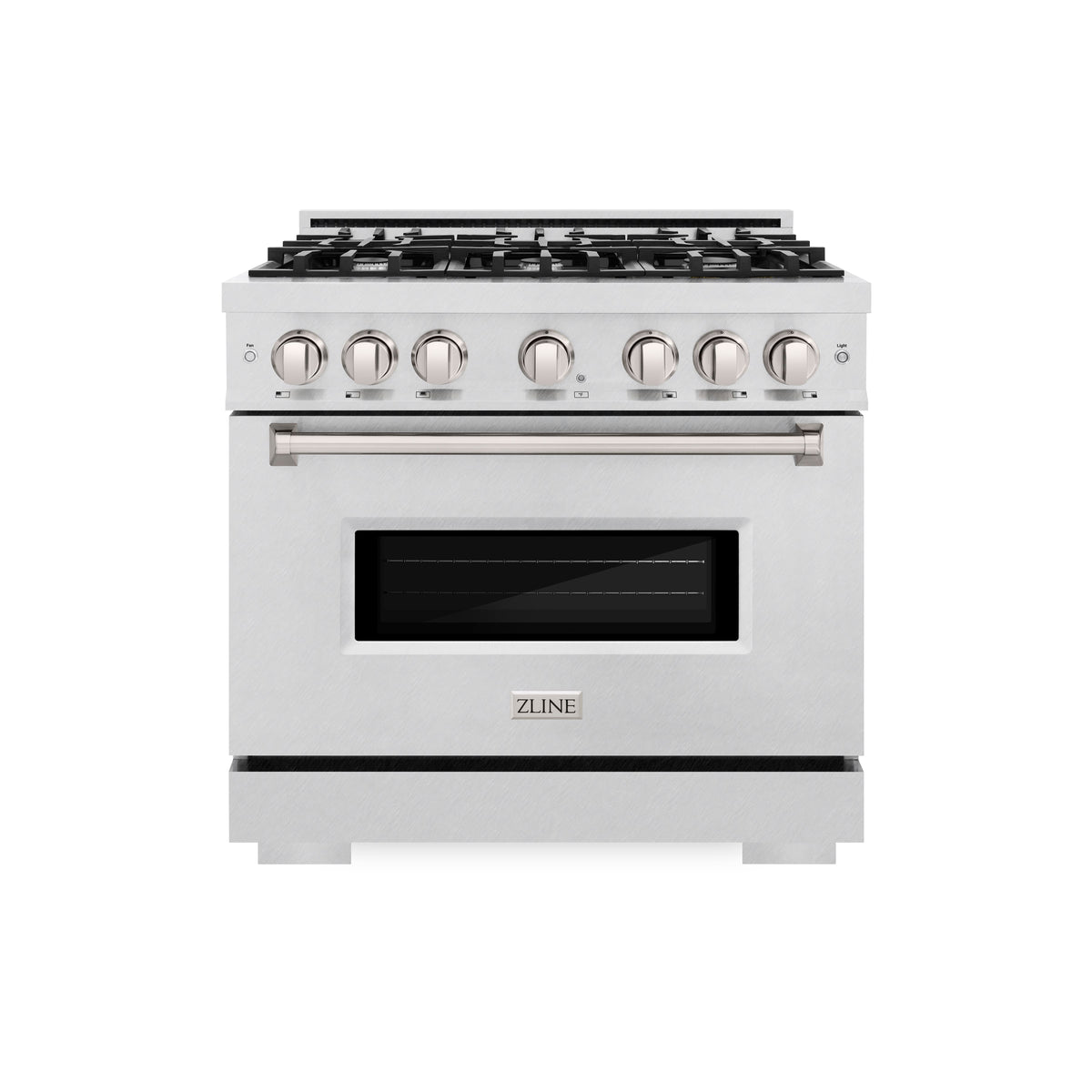 ZLINE - 36 in. Wide 6 Burner Classic Dual Fuel Satin Steel Stainless Range with Convection Oven (CDRS-36) - Stainless Steel