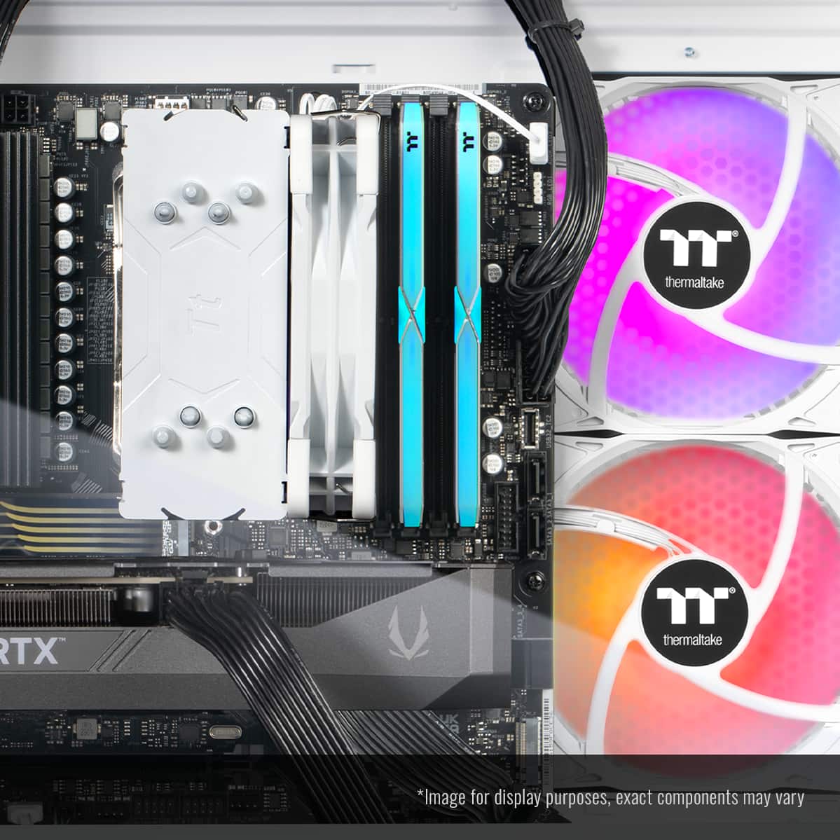 Thermaltake - LCGS View 8760TS-170 Gaming Desktop AMD Ryzen 7 8700F 2025 32GB Memory NVIDIA GeForce RTX 5060 Ti 8G 1TB SSD NVMe M.2 - White