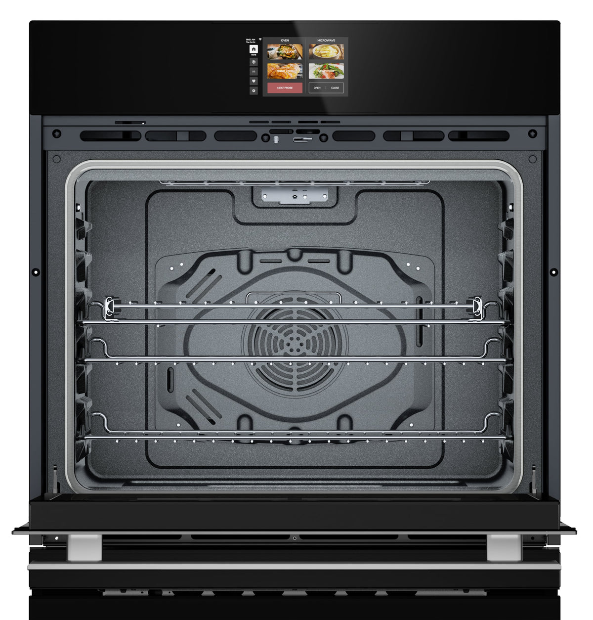 Sharp - 30 In Smart Convection Wall Oven and Microwave Drawer Combination for Single Cutout with Alexa Compatibility (SWB3085HS) - Stainless Steel