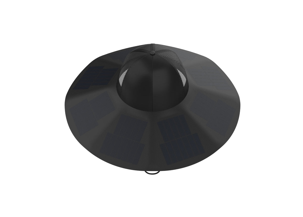 EcoFlow - Portable Solar Panel Power Hat (M-L) - Black