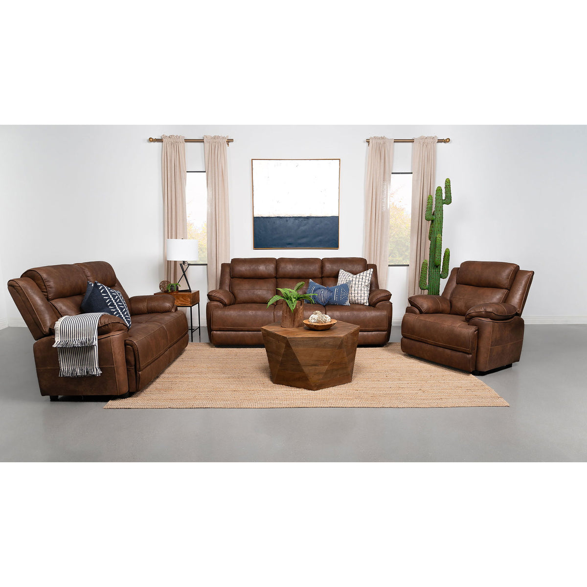 Worthington - Padded Arm Loveseat - Dark Brown