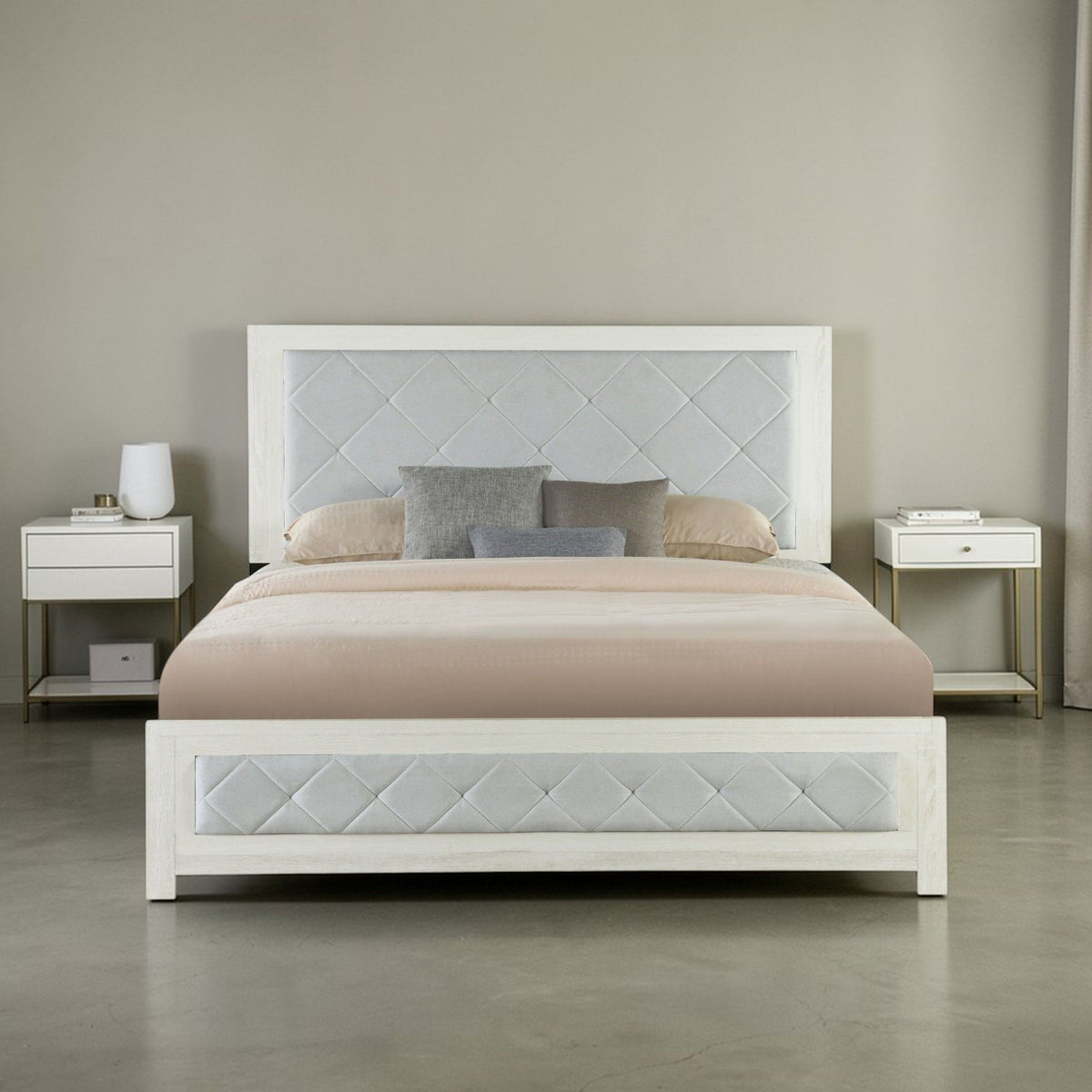 Jehoram - Lozenge Upholstered Design Bed