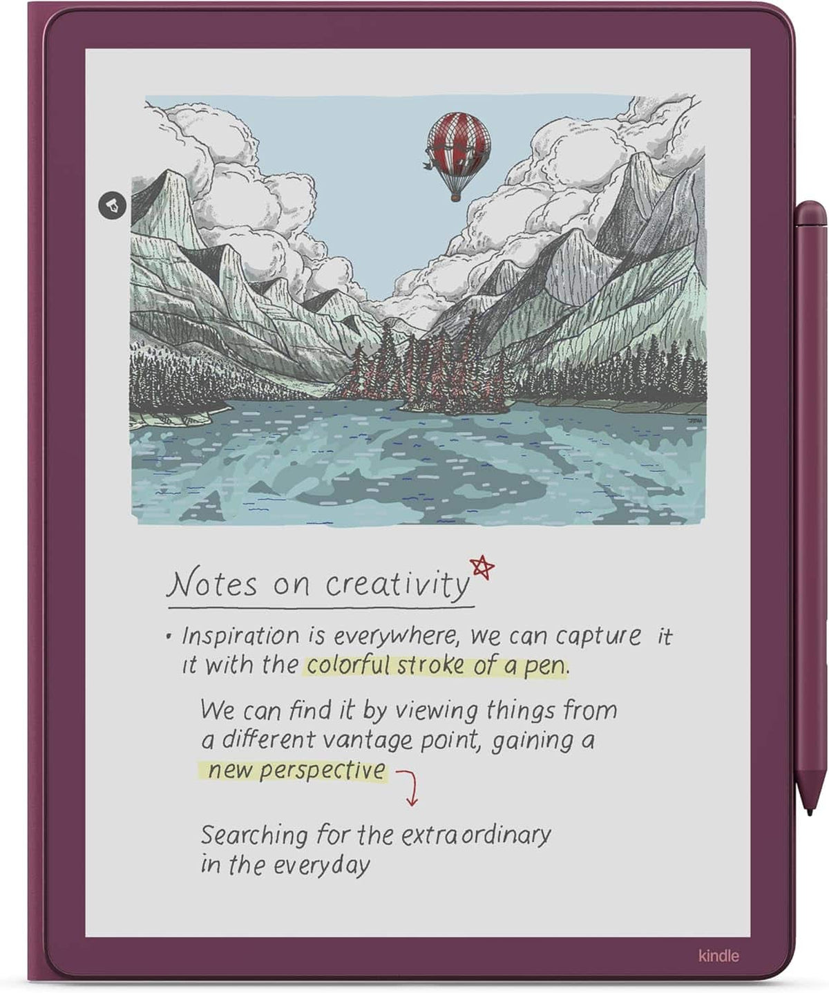 Amazon - Kindle Scribe Executive Folio Cover with Magnetic Attach, Sleek Protective Case - Premium Leather - Fig