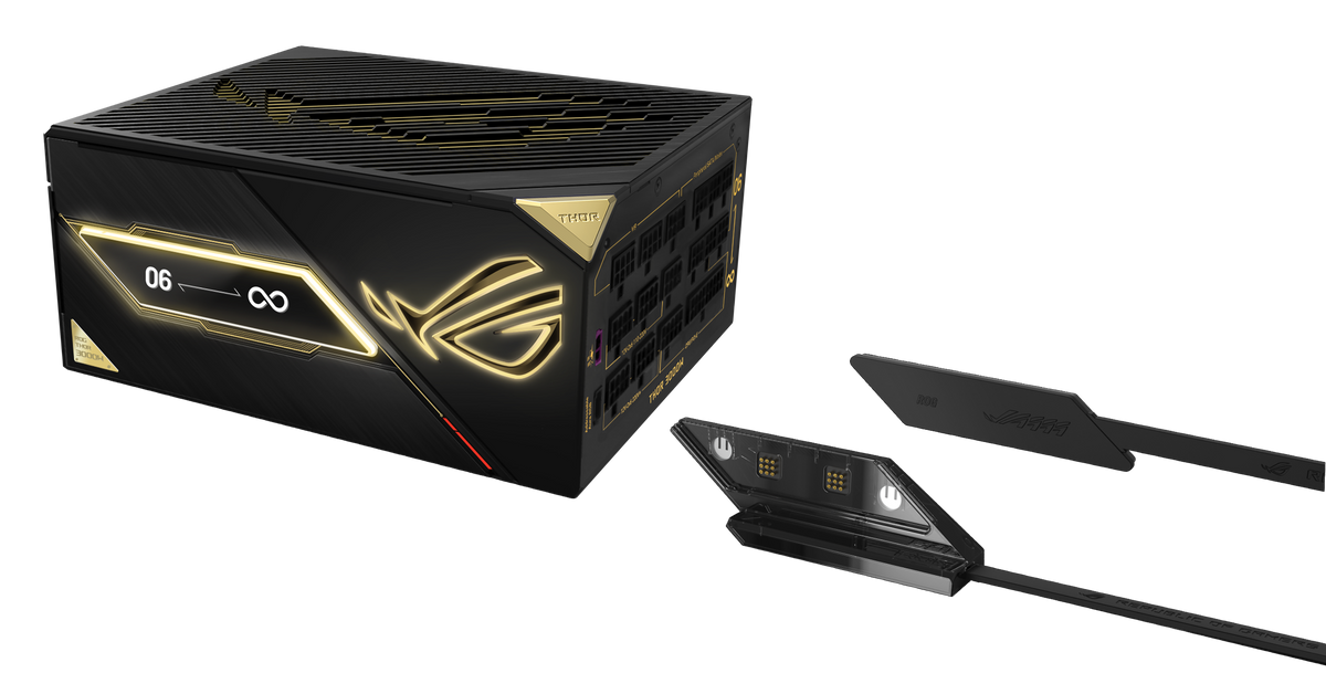 ASUS - ROG Thor 3000W 80 Plus Titanium Fully Modular ATX 3.1 PCIe 5.1 Power Supply with Dual-Voltage Adaptive Design - 20th Edition