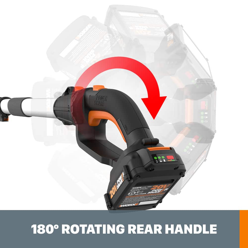 WORX - 20V Power Share Cordless 20V 20" 2-in-1 Hedge Trimmer - Black