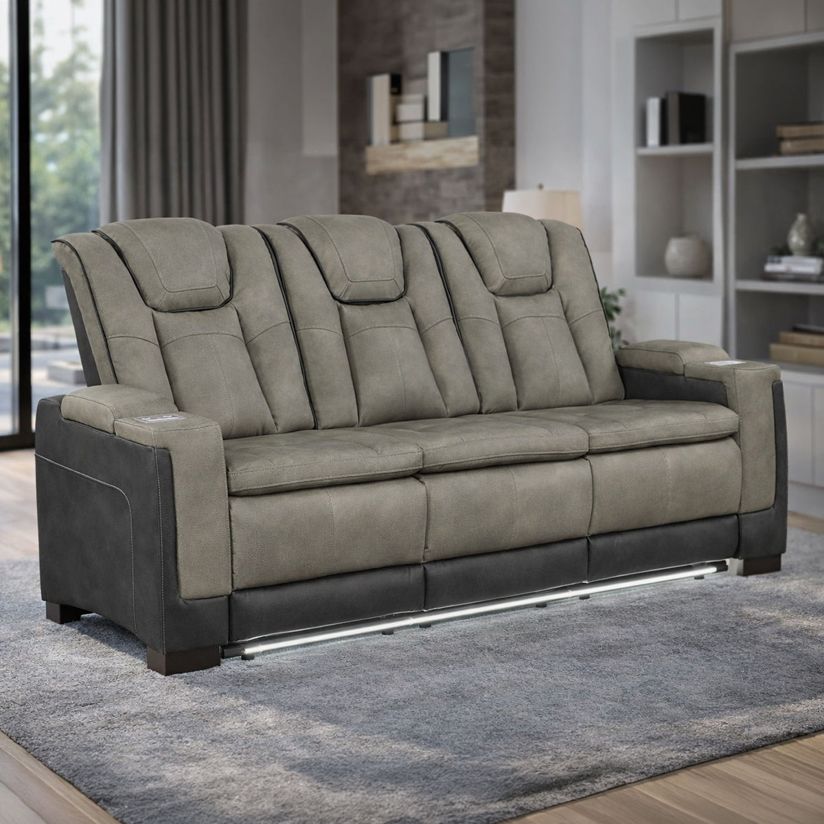 Bruno - Sofá reclinable eléctrico con iluminación LED