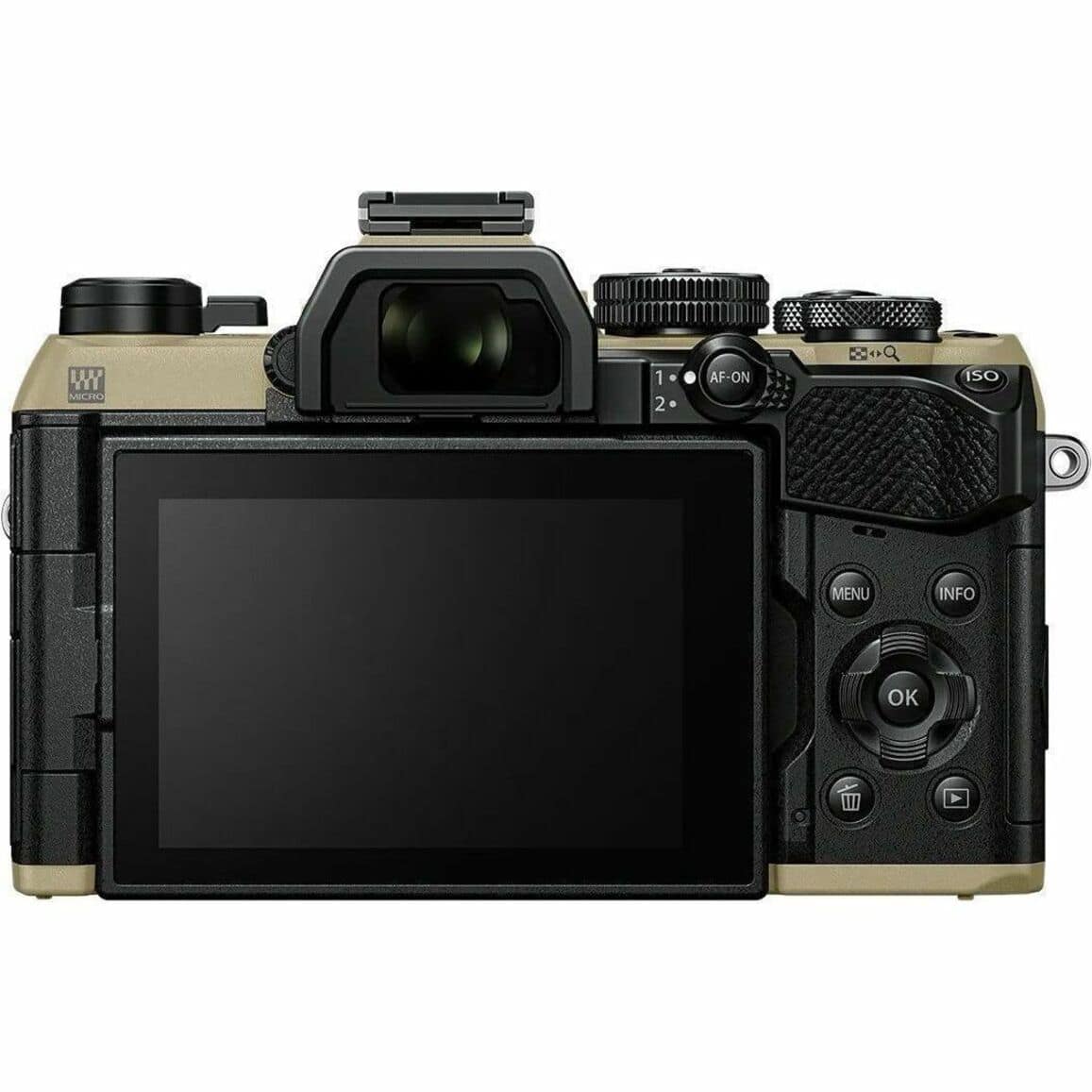 Olympus - V210070MU000 4K Video Mirrorless Camera Body Only - Sand Beige
