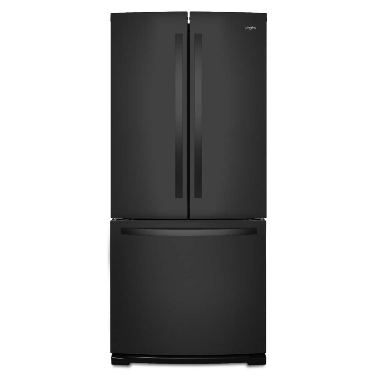 Whirlpool - 30 in. Wide 20 cu. ft. French Door Refrigerator - Black
