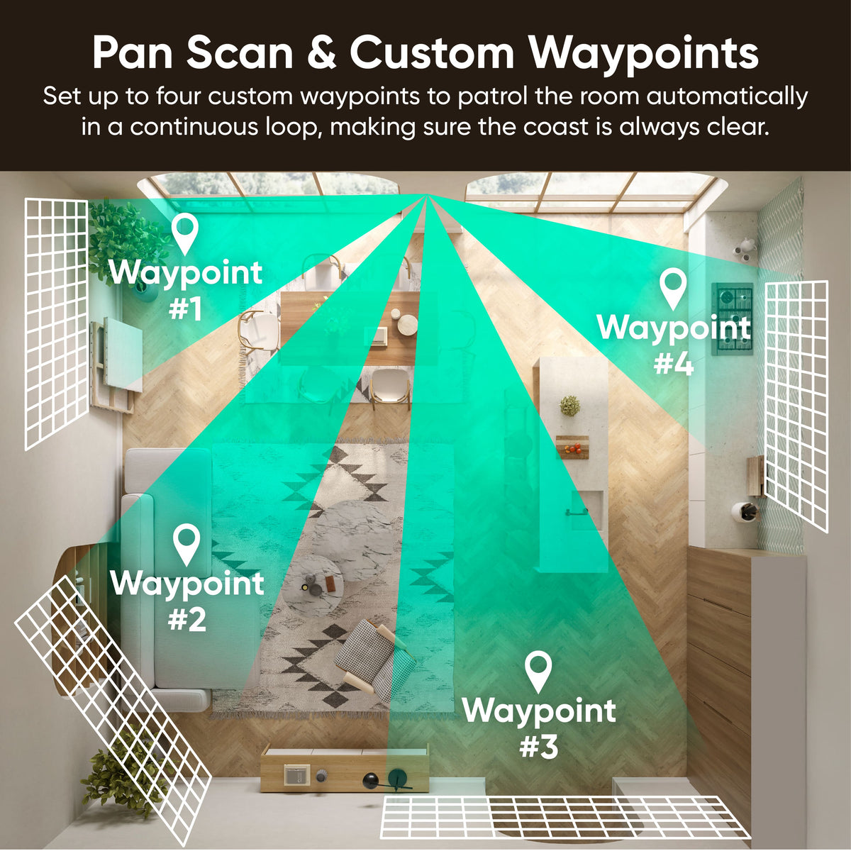 Wyze - Indoor Cam Pan 2K Indoor Pan/Tilt Wired Security Camera with Motion Tracking, Color Night Vision and 2-Way Audio - White