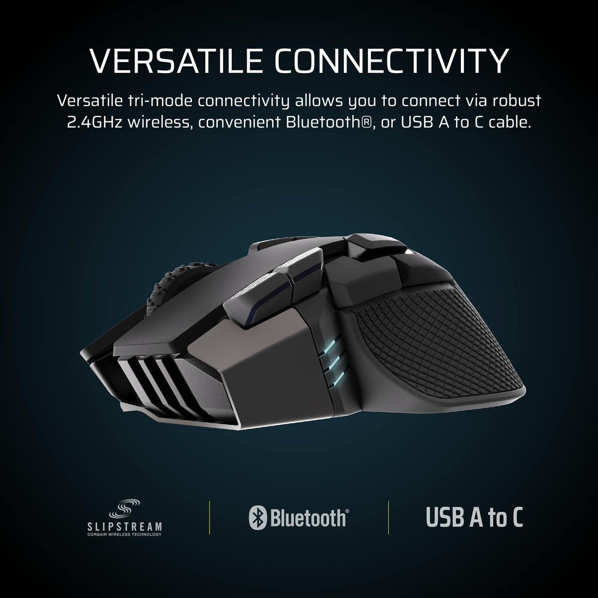 CORSAIR - IRONCLAW WIRELESS SE FPS/MOBA/MMO Optical Gaming Mouse - Wireless - Black