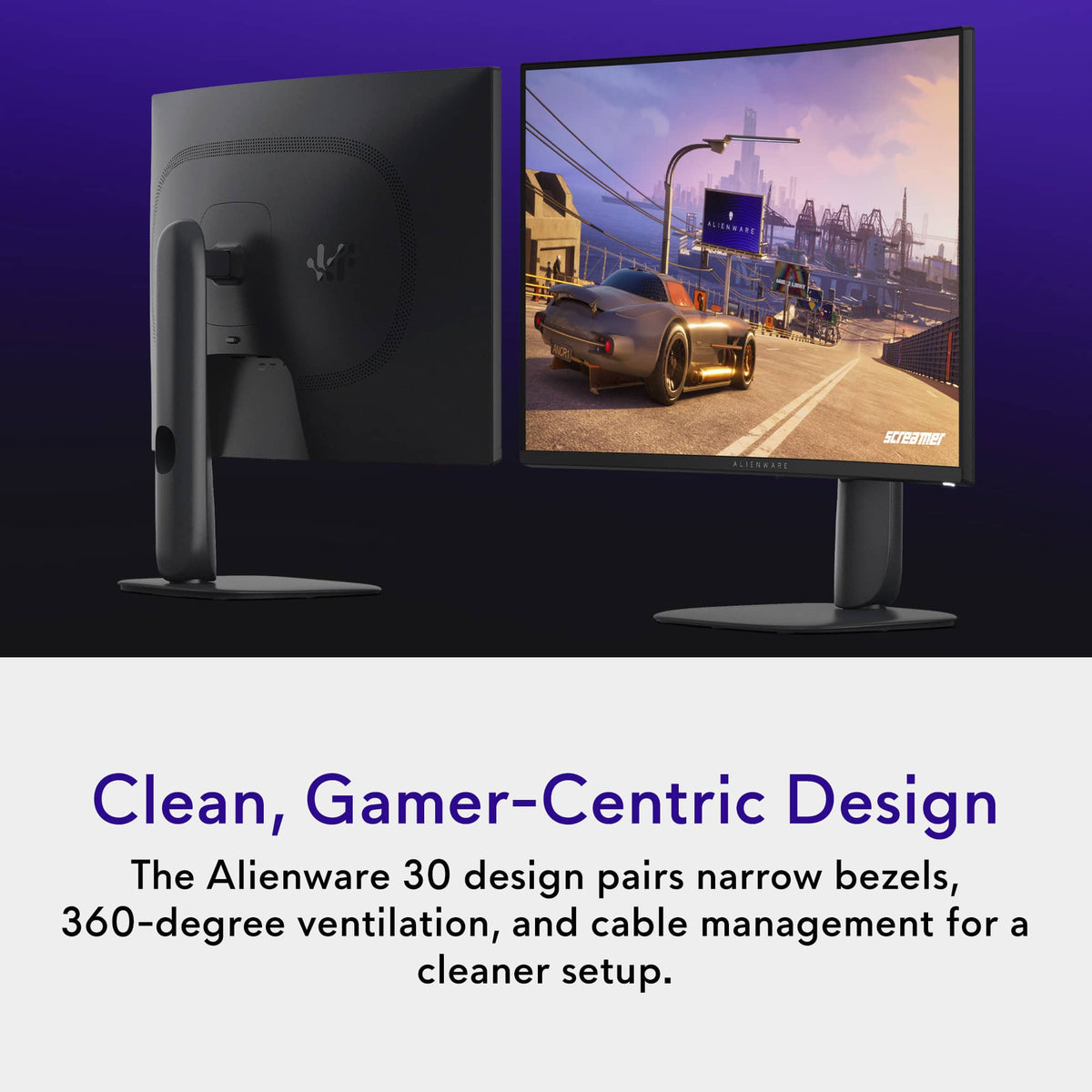 Alienware - 32" QHD 240Hz 1ms FreeSync Premium Curved Gaming Monitor with HDR (HDMI, DisplayPort) - Black